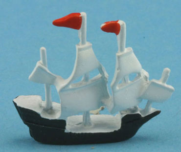 Dollhouse Miniature Ship-Hand painted